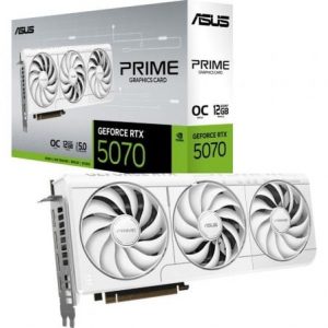 Asus Prime GeForce RTX 5070 White OC 12GB GDDR7 frontal